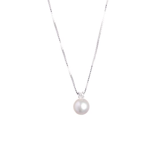 Collana Davite & Delucchi Donna in Oro bianco Diamante 0.03 Ct MOD.CLNP09829 - MOD.CLNP09829